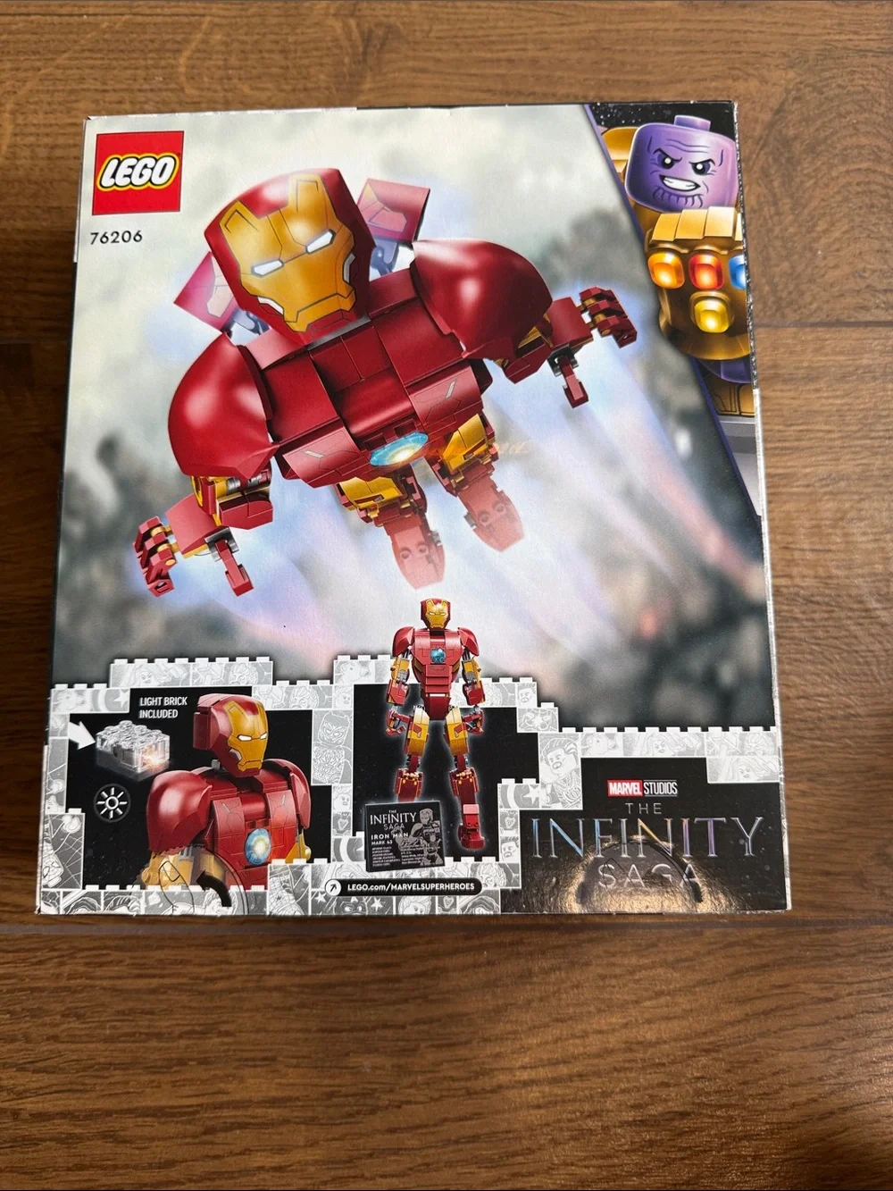 LEGO 76206 Iron Man Buildable Figure - Red, Gold & Blue Accents New